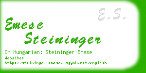 emese steininger business card